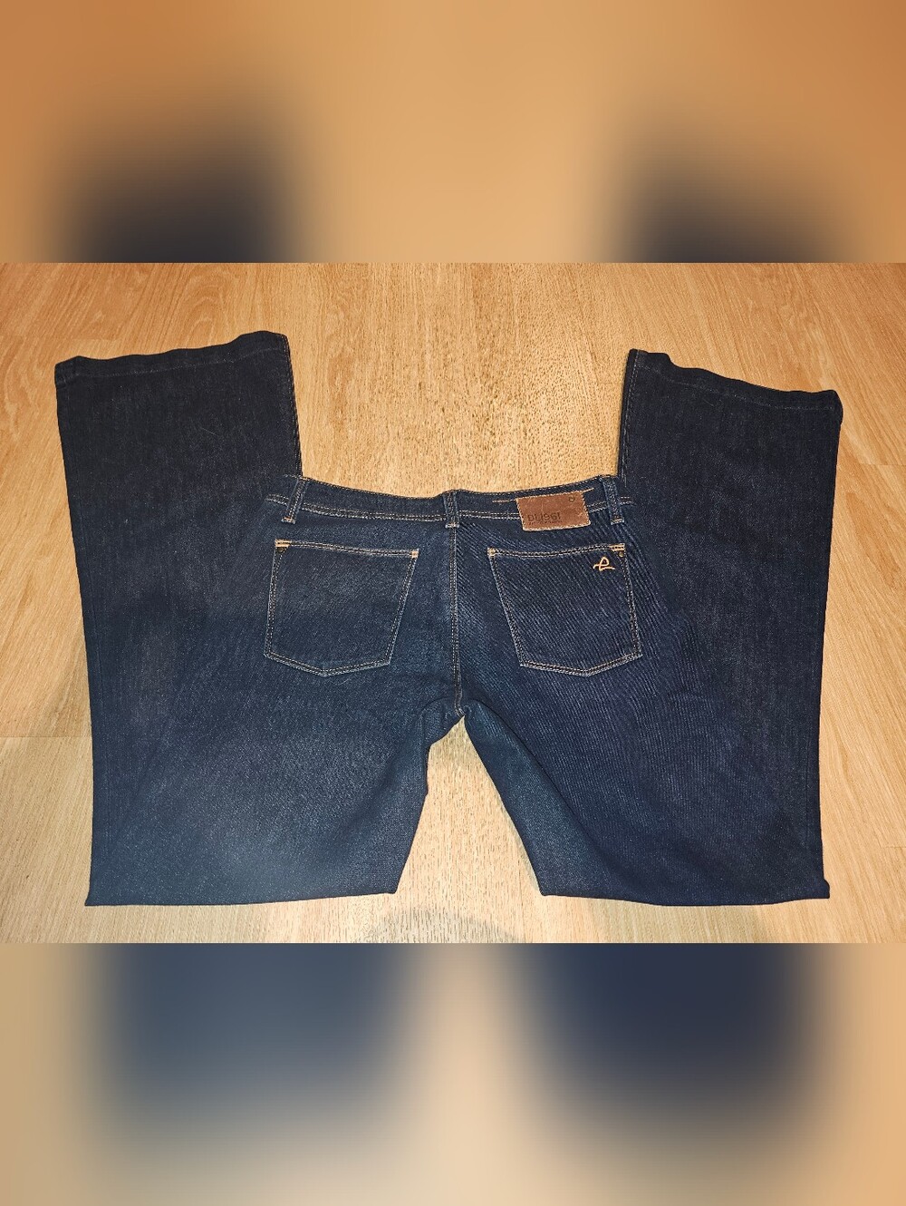DL1961 Women's Dark Blue Wide Leg Jeans